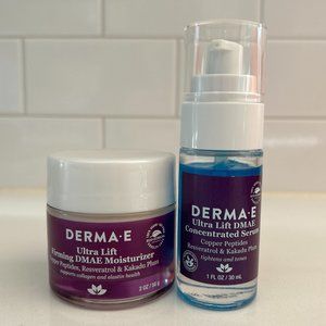Used 1 time - Like New - DERMA-E Ultra Lift Firming DMAE Serum & Moisturizer Duo